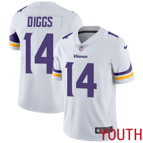 Minnesota Vikings 14 Limited Stefon Diggs White Nike NFL Road Youth Jersey Vapor Untouchable